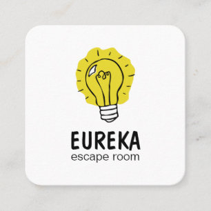 Lightbulb idea square business card