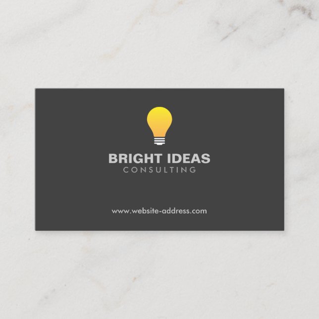 LIGHTBULB LOGO No. 3 Business Card (Front)