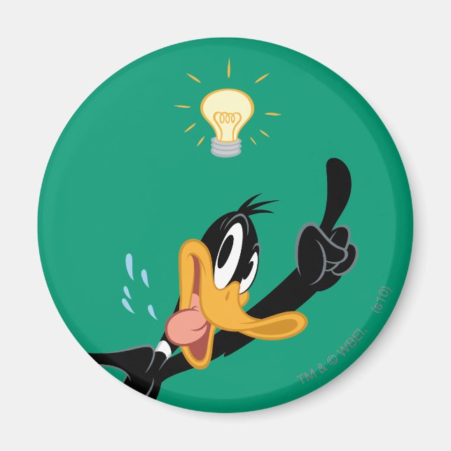 Lightbulb over DAFFY DUCK™'s Head Magnet (Front)