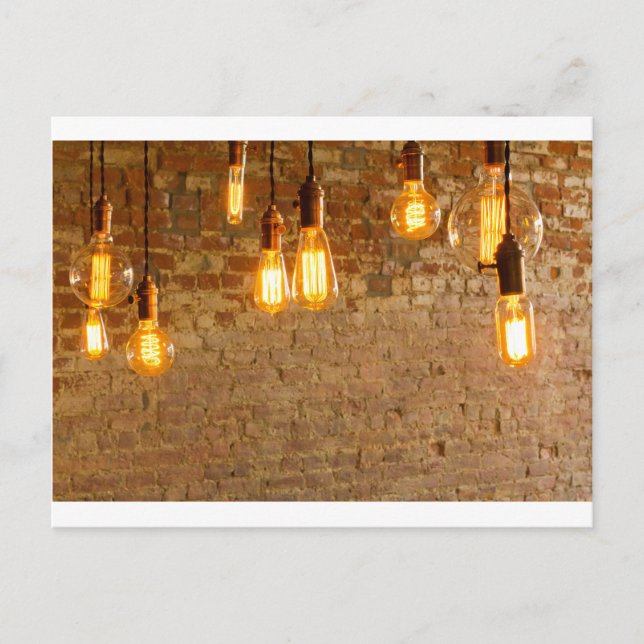 Lightbulbs Background Postcard (Front)