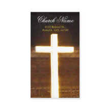 Lighted Cross Business2 Handout Cards- personalize