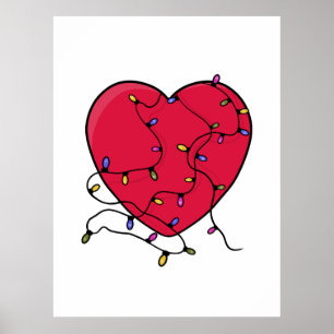 Lighted Heart Poster