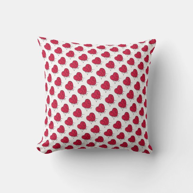 Lighted Heart Throw Pillow (Front)