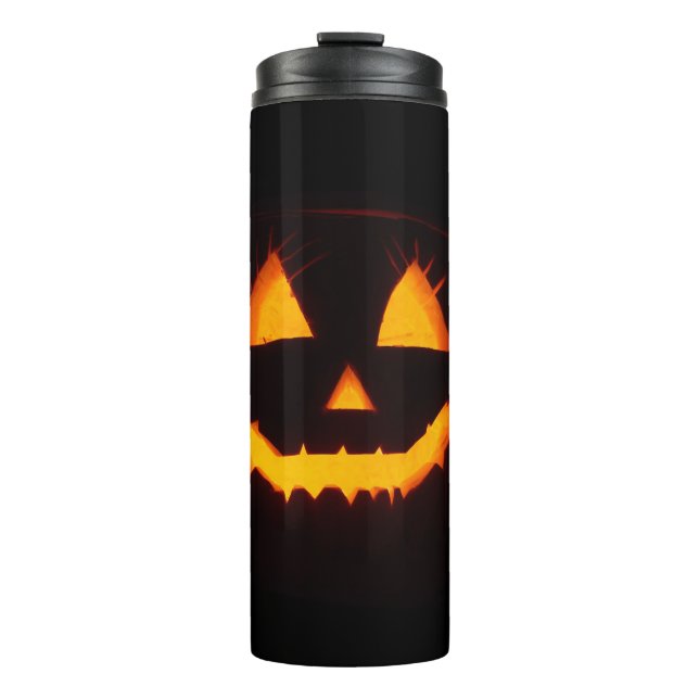 Lighted Jack O Lantern  Thermal Tumbler (Front)