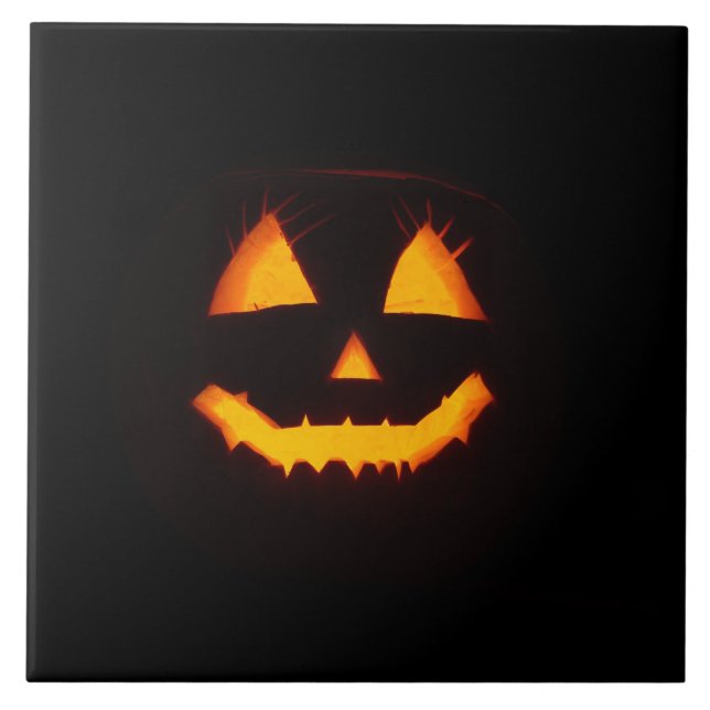 Lighted Jack O Lantern  Tile (Front)