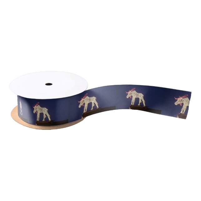 Lighted Moose 7636 Satin Ribbon (Spool)