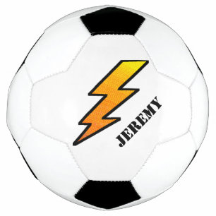 Lightening Bolt Custom Soccer Ball