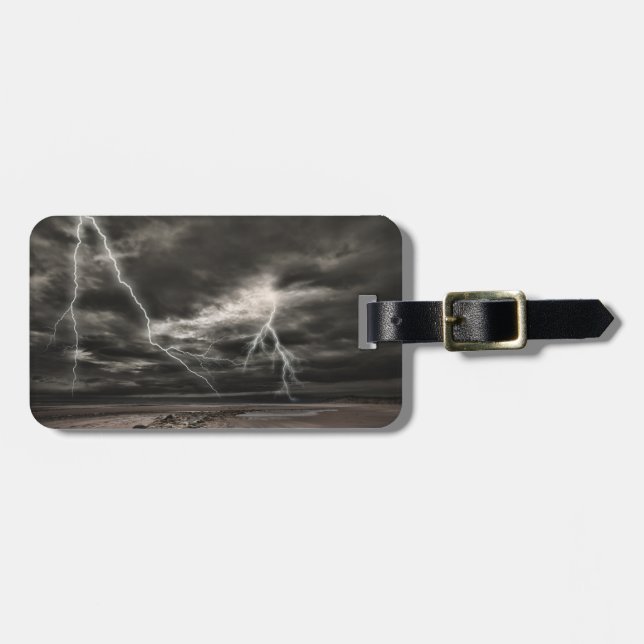 Lightening Strike Luggage Tag (Front Horizontal)