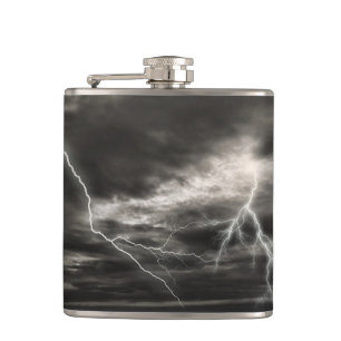 Lightening Strike Whiskey Flask