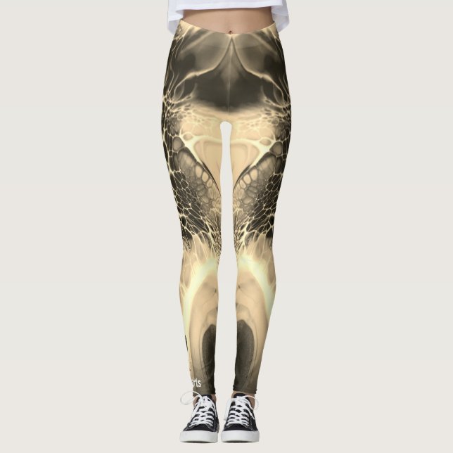 lightening web lacing grey butterfly wings leggings (Front)