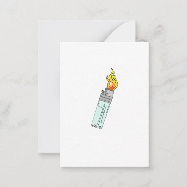 Lighter and flame design card (Front)
