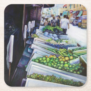 Lighter Side of Lavender Street, Singapore Square Paper Coaster