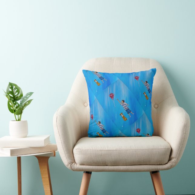 Lighter than Air Painting by Alfred Fox Throw Pillow (Chair)