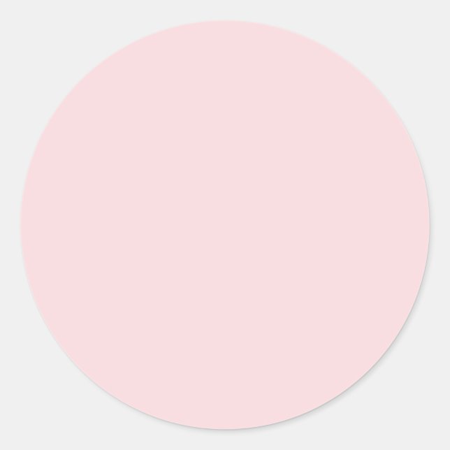 Lightest Peachy Pink Fashion Colour Trend 2014 Classic Round Sticker (Front)