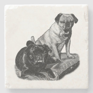 Lighthearted Pair, Table Charm Stone Coaster