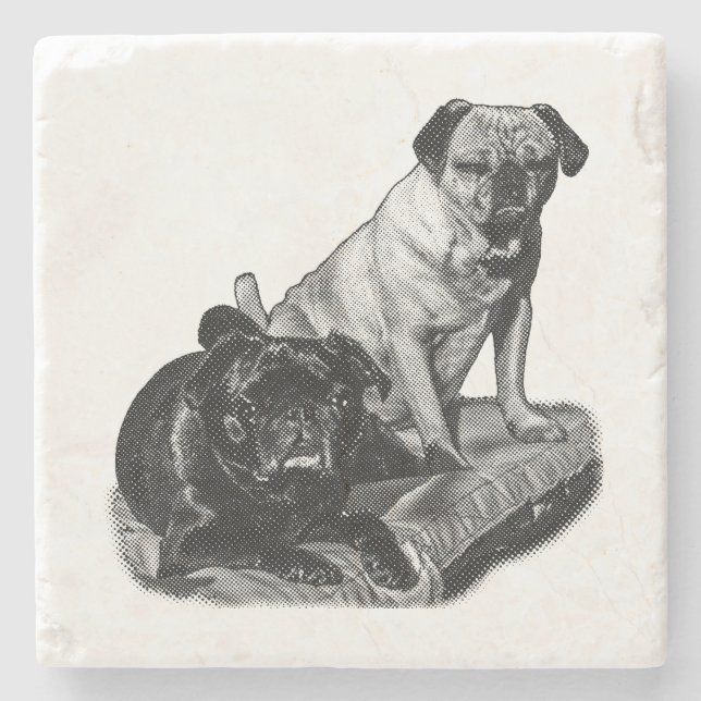 Lighthearted Pair, Table Charm Stone Coaster (Front)