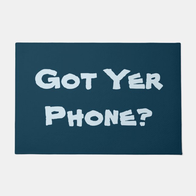 lighthearted reminder phrase original fun doormat (Front)