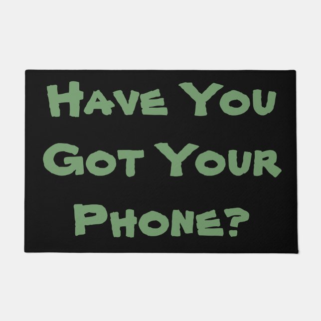 lighthearted reminder phrase original fun doormat (Front)