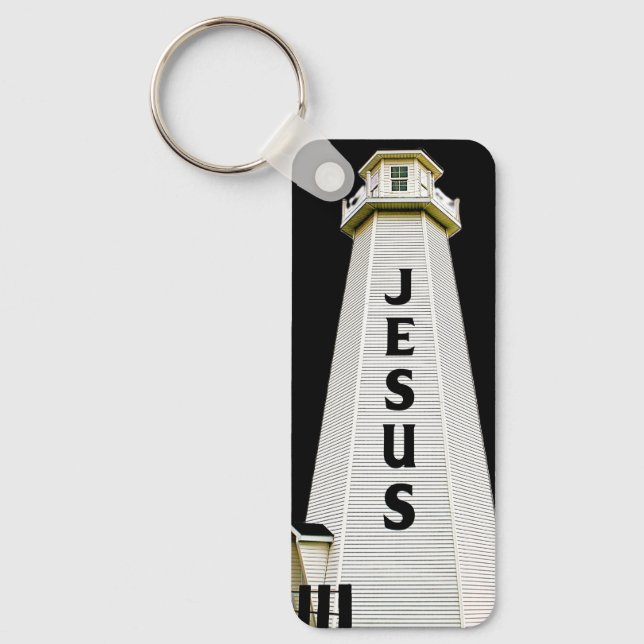 Lighthous With the Name of Jesus  Keychain (Front)
