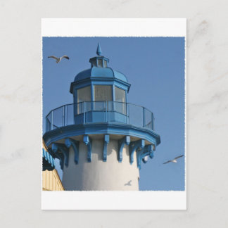 Lighthouse 070410 framed postcard