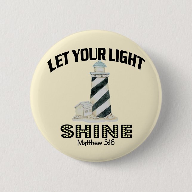 Lighthouse 2 Inch Round Button (Front)