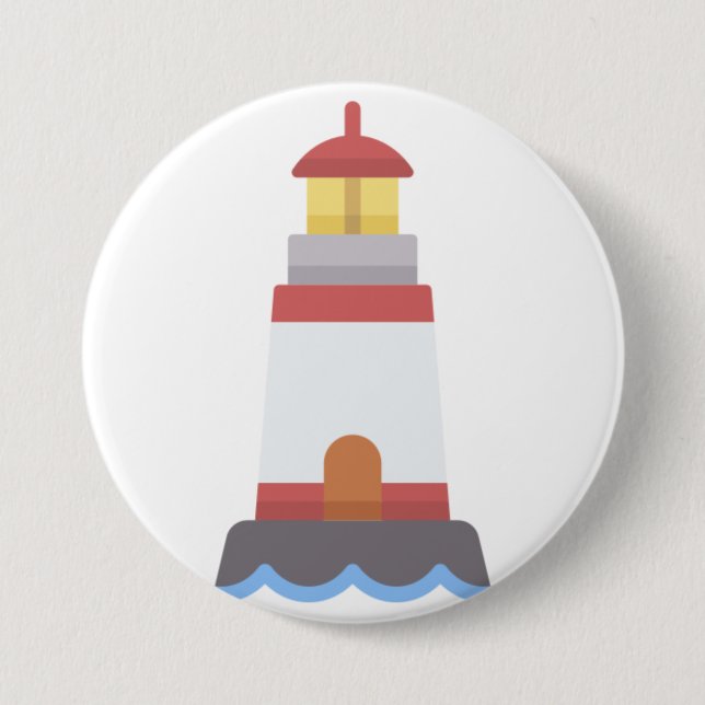 Lighthouse 3 Inch Round Button (Front)