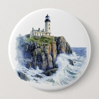 Lighthouse 4 Inch Round Button