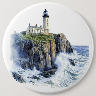 Lighthouse 6 Inch Round Button