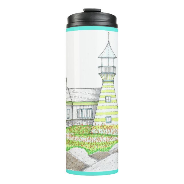Lighthouse 6; Thermal Tumbler; Cyan Thermal Tumbler (Front)