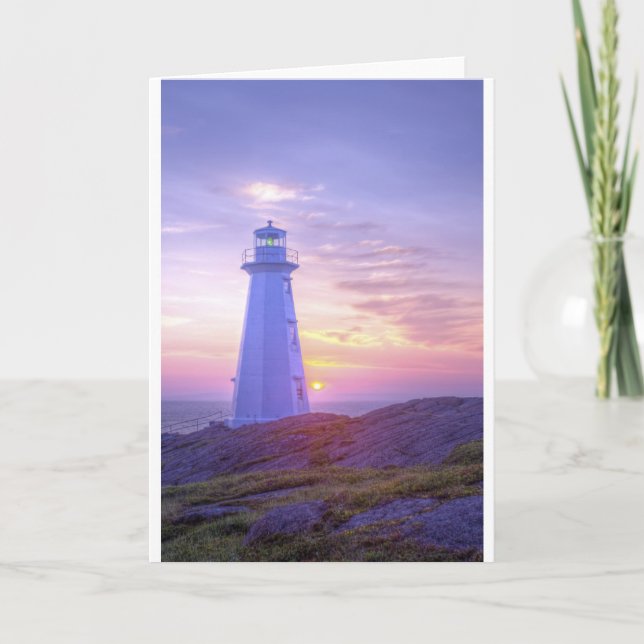 Lighthouse and a Sunset Card (Front)