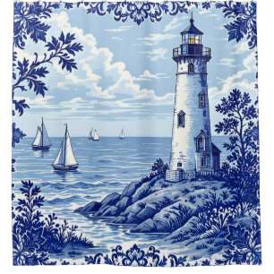 Lighthouse and Sailboats