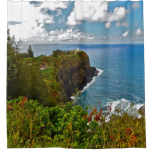 LIGHTHOUSE AND SPARKLING CERULEAN OCEAN