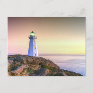Lighthouse and Sunset Photo Postcard