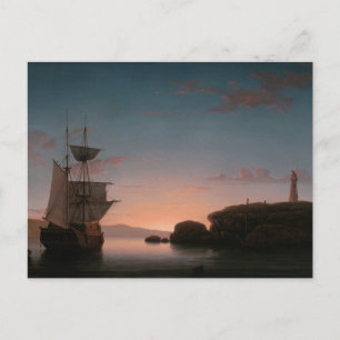 Lighthouse at Camden, Maine by Fitz Henry Lane Postcard