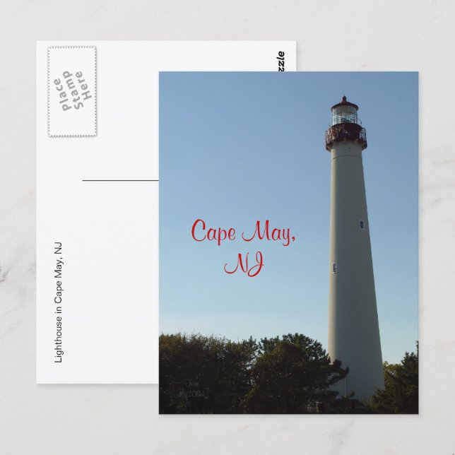Lighthouse at Cape May, NJ Postcard (Front/Back)