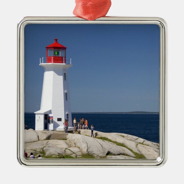Lighthouse at Peggy's Cove, Nova Scotia, Canada. Metal Ornament (Front)