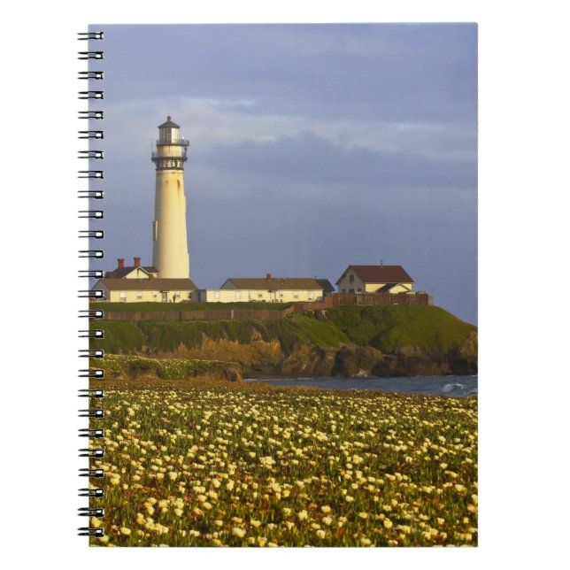 Lighthouse at Pigeon Point State Beach in San Notebook (Front)