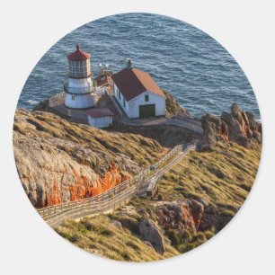 Lighthouse At Point Reyes National Seashore Classic Round Sticker