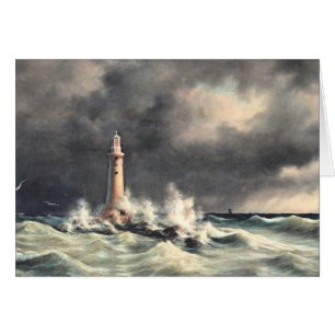 Lighthouse at Stora Balt, fine art Postcard