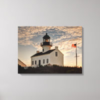 Lighthouse at sunset, California