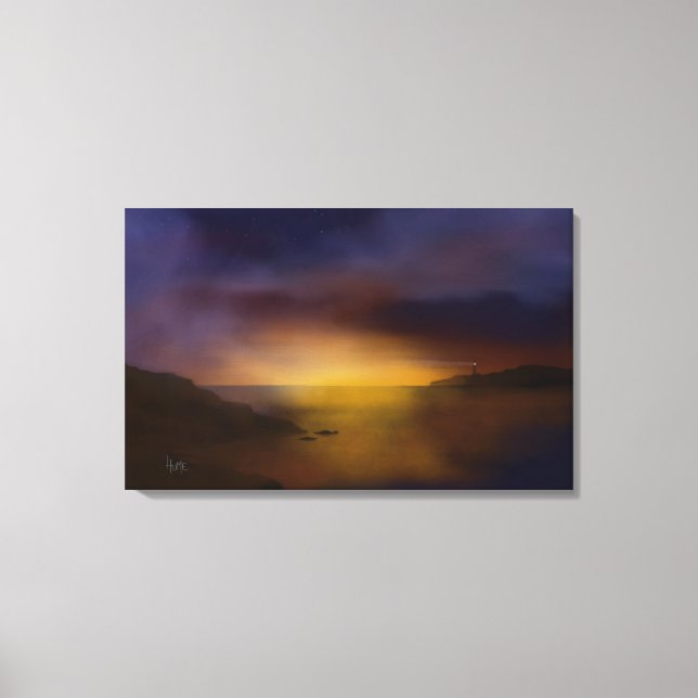 Lighthouse at Sunset Canvas Print (Front)