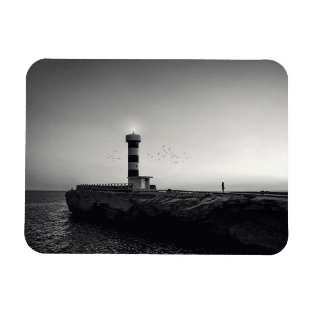 Lighthouse at Sunset Magnet (Horizontal)