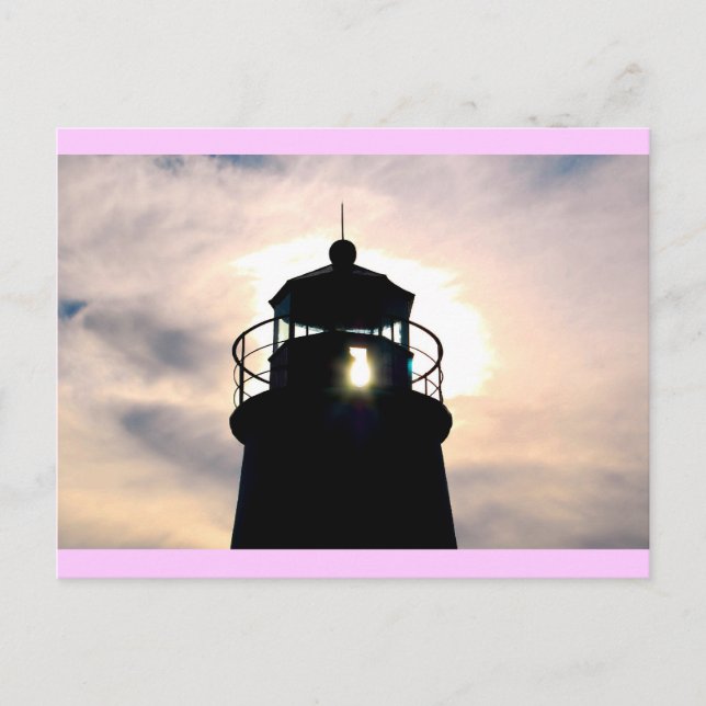 Lighthouse at Sunset Postcard (Front)