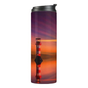 Lighthouse at Sunset Thermal Tumbler