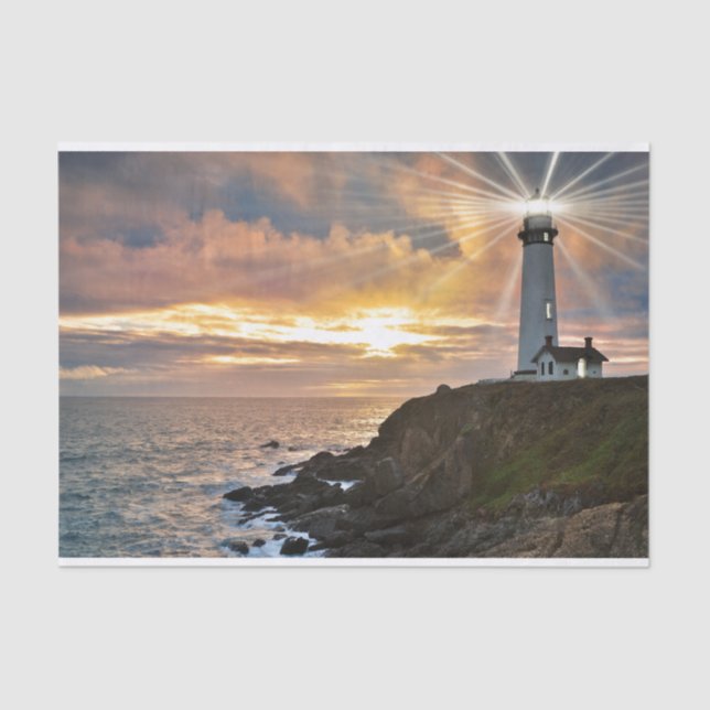 Lighthouse at Sunset Tissue Paper (Front)