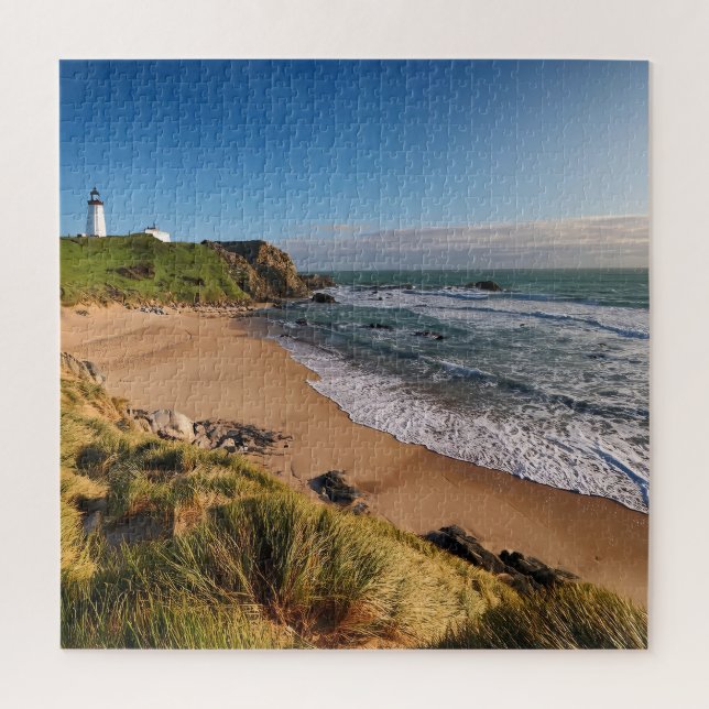Lighthouse at the Beach Jigsaw Puzzle (Vertical)