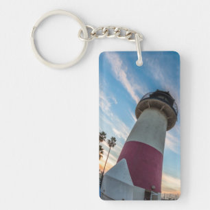 Lighthouse at the Oceanside Harbour Keychain