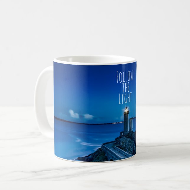 Lighthouse at Twilight Coffee Mug (Front Left)