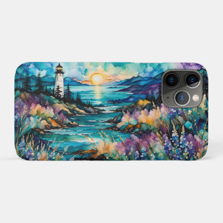 Lighthouse Bay Mountain Wildflower Garden iPhone 11 Pro Case