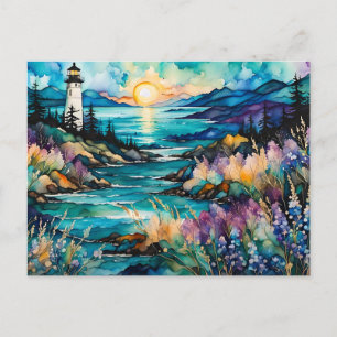 Lighthouse Bay Mountain Wildflower Garden Postcard